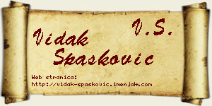 Vidak Spasković vizit kartica
